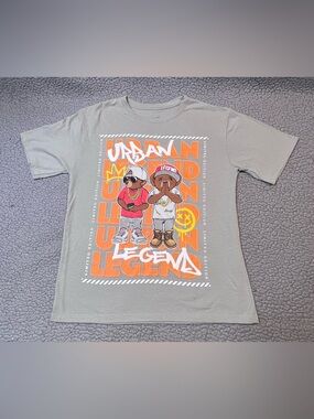 Urban Legend Short Sleeve Graphic Print T Shirt Street Wear Little Boys Size  L